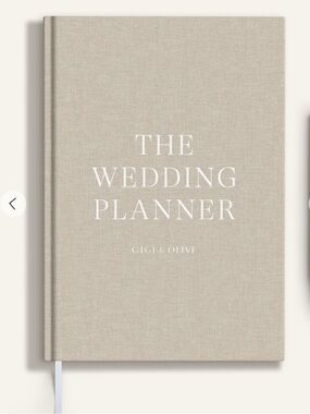 Gigi & Olive | The Wedding Planner Hardback Notebook in Beige and White